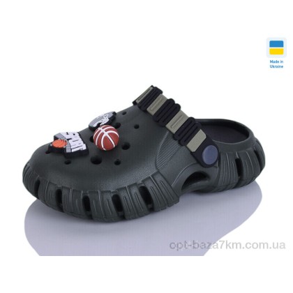 Крокси дитячі "Lot Shoes" 012 хакі-чорний, (р.р. 30-35), Україна, від 6 шт.