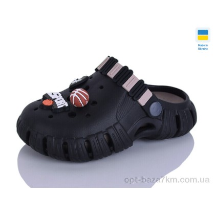 Крокси дитячі "Lot Shoes" 012 чорний-беж, (р.р. 30-35), Україна, від 6 шт.