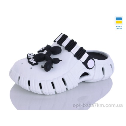 Кроксы детские "Lot Shoes" 012 біло-чорний, (р.р. 30-35), Украина, от 6 шт. Кроксы детские "Lot Shoes" 012 біло-чорний, (р.р. 30-35), Украина, от 6 шт.