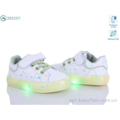 Кроссовки детские "CROSSOPT" NC57-1 green LED, (р.р. 21-25), Китай, от 6 шт. Кроссовки детские "CROSSOPT" NC57-1 green LED, (р.р. 21-25), Китай, от 6 шт.