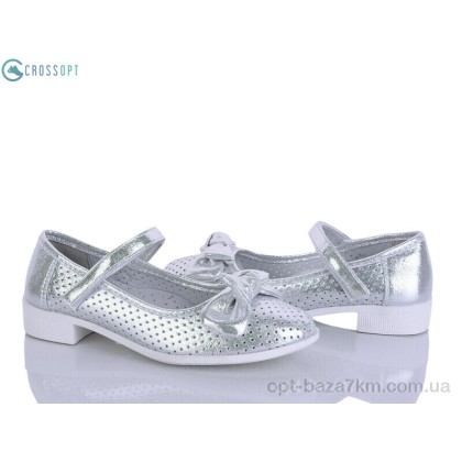 Туфли детские "CROSSOPT" D105 silver, (р.р. 31-36), Китай, от 6 шт. Туфли детские "CROSSOPT" D105 silver, (р.р. 31-36), Китай, от 6 шт.
