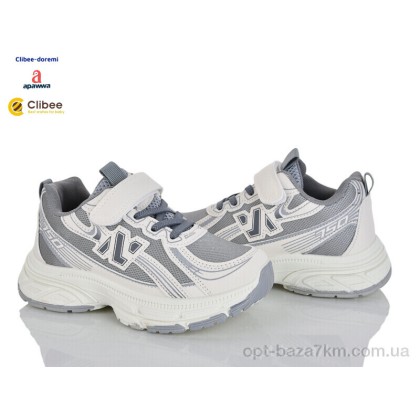 Кроссовки детские "Clibee-Doremi" LC1188 white-grey, (р.р. 32-37), Китай, от 6 шт.