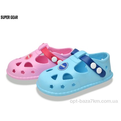 Кроксы детские "Super Gear" 01-6140 blue-pink mix, (р.р. 24-29), Китай, от 12 шт. Кроксы детские "Super Gear" 01-6140 blue-pink mix, (р.р. 24-29), Китай, от 12 шт.