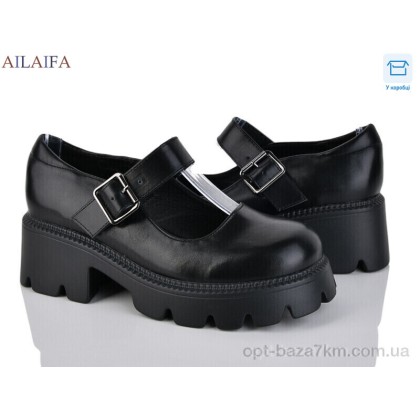 Туфли женские "Ailaifa" B31 black, (р.р. 36-41), Китай, от 8 шт.