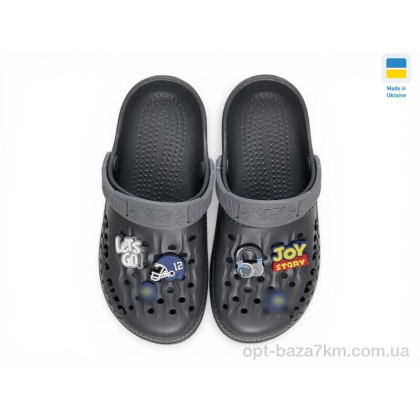 Крокси дитячі "Rai shoes" 009 графіт, (р.р. 30-35), Україна, від 8 шт. Крокси дитячі "Rai shoes" 009 графіт, (р.р. 30-35), Україна, від 8 шт.