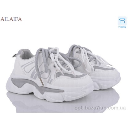 Кроссовки женские "Ailaifa" B01 white, (р.р. 36-41), Китай, от 8 шт.