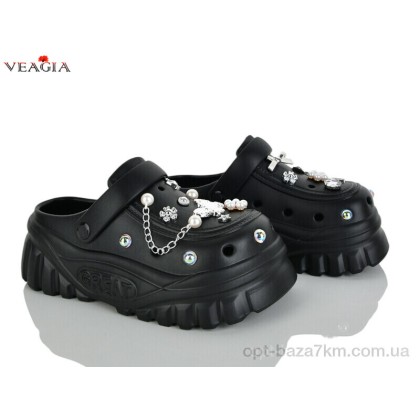 Кроксы женские "Veagia-ADA" 3005-1 black, (р.р. 36-41), Китай, от 10 шт.