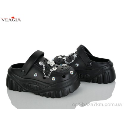 Кроксы женские "Veagia-ADA" 3004-1 black, (р.р. 36-41), Китай, от 10 шт.