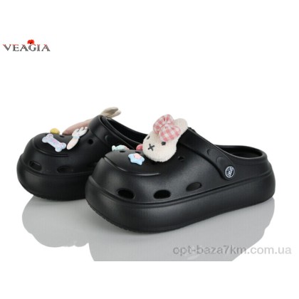 Кроксы женские "Veagia-ADA" 3006-1 black, (р.р. 36-41), Китай, от 10 шт.