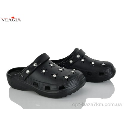 Кроксы женские "Veagia-ADA" 3008-1 black, (р.р. 36-41), Китай, от 10 шт.
