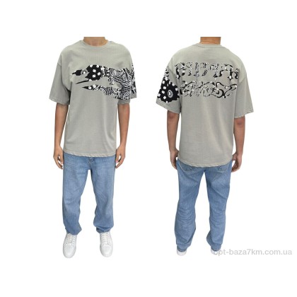 Футболка мужская "I8denim" 90567 gri, (р.р. S-XL), Турция, от 5 шт.