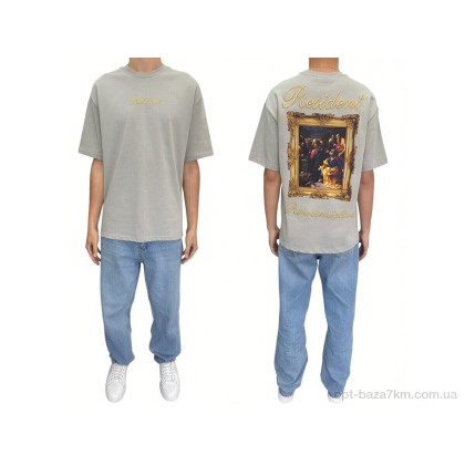 Футболка мужская "I8denim" 90554 gri, (р.р. S-XL), Турция, от 5 шт.