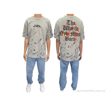 Футболка мужская "I8denim" 90562 gri, (р.р. S-XL), Турция, от 5 шт.
