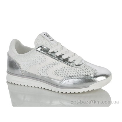 Кроссовки женские "Violeta" 2028-1 white-silver, (р.р. 36-41), Китай, от 8 шт. Кроссовки женские "Violeta" 2028-1 white-silver, (р.р. 36-41), Китай, от 8 шт.