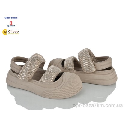 Дитячі босоніжки "Clibee-Doremi" K76309-1 beige, (р.р. 31-37), Китай, від 7 шт.