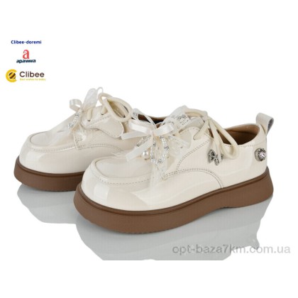 Туфлі дитячі "Clibee-Doremi" A18803 beige, (р.р. 31-37), Китай, від 7 шт.