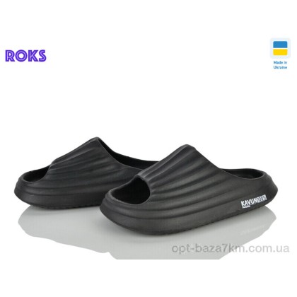 Шлепки женские "Roks" 153 чорний, (р.р. 36-40), Украина, от 8 шт.
