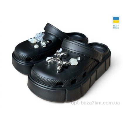 Крокси жіночі "Rai shoes" E152-2-6 чорний, (р.р. 36-40), Україна, від 6 шт. Крокси жіночі "Rai shoes" E152-2-6 чорний, (р.р. 36-40), Україна, від 6 шт.