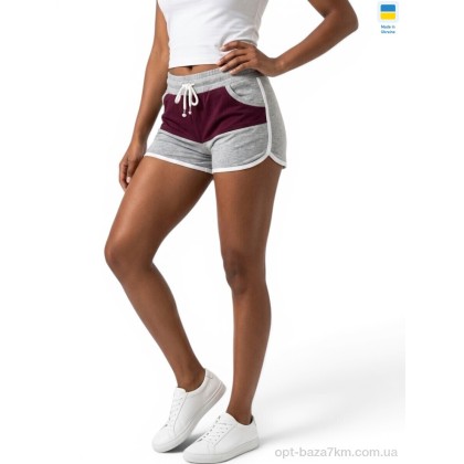 Шорти жіночі "Sport style" 7 сіро-бордовий, (р.р. S-XL), Україна, від 4 шт. Шорти жіночі "Sport style" 7 сіро-бордовий, (р.р. S-XL), Україна, від 4 шт.