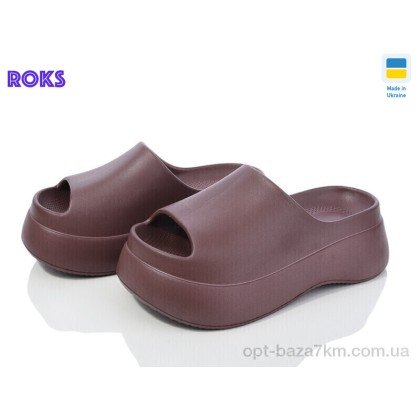 Шлепки женские "Roks" Progress 141 шоколад, (р.р. 37-41), Украина, от 6 шт.