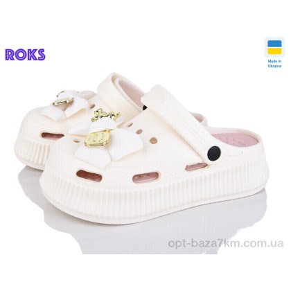 Кроксы женские "Roks" 155-4 крем-пудра, (р.р. 36-40), Украина, от 8 шт. Кроксы женские "Roks" 155-4 крем-пудра, (р.р. 36-40), Украина, от 8 шт.