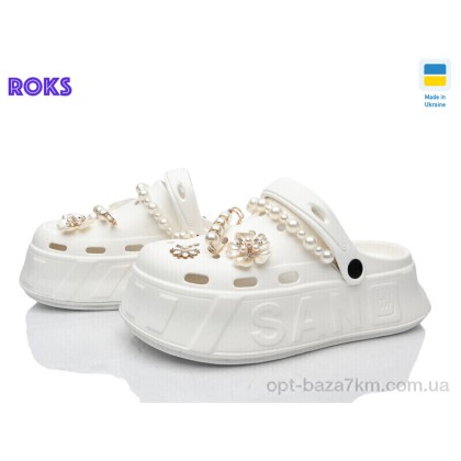 Кроксы женские "Roks" 156-2 білий, (р.р. 36-40), Украина, от 6 шт. Кроксы женские "Roks" 156-2 білий, (р.р. 36-40), Украина, от 6 шт.