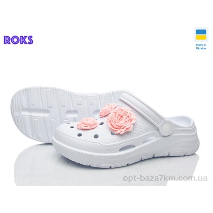 Кроксы женские "Roks" 411 білий, (р.р. 36-41), Украина, от 8 шт. Кроксы женские "Roks" 411 білий, (р.р. 36-41), Украина, от 8 шт.