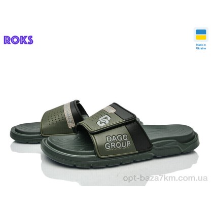 Шлепки мужские "Roks" 704 т.хакі, (р.р. 41-45), Украина, от 8 шт.