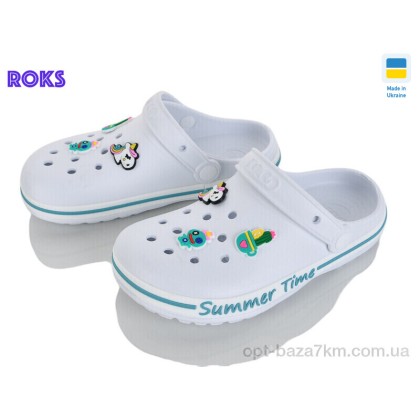 Кроксы детские "Roks" 328 білий, (р.р. 33-36), Украина, от 8 шт.