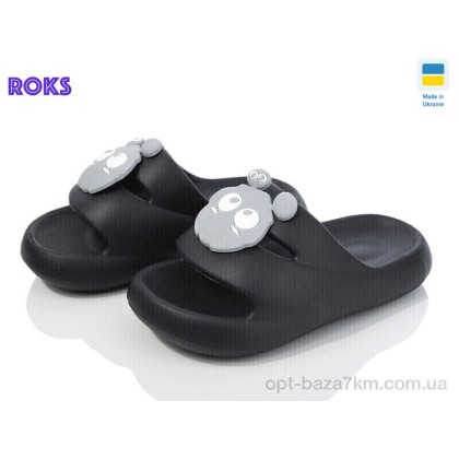 Шлепки детские "Roks" Dago 335 чорний, (р.р. 24-31), Украина, от 8 шт.