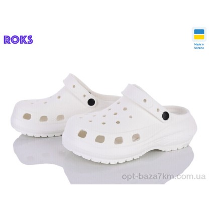 Кроксы женские "Roks" 1410 білий, (р.р. 36-40), Украина, от 6 шт. Кроксы женские "Roks" 1410 білий, (р.р. 36-40), Украина, от 6 шт.