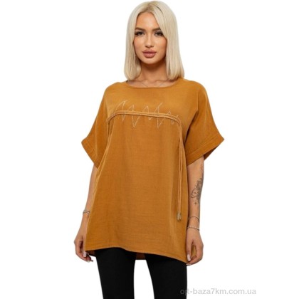 Футболка жіноча "Massmag" 0264 гірчиця, (р.р. XL-3XL), Туреччина, від 3 шт. Футболка жіноча "Massmag" 0264 гірчиця, (р.р. XL-3XL), Туреччина, від 3 шт.