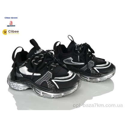Кроссовки детские "Clibee-Doremi" AS866517-1 black-silver, (р.р. 31-37), Китай, от 7 шт. Кроссовки детские "Clibee-Doremi" AS866517-1 black-silver, (р.р. 31-37), Китай, от 7 шт.