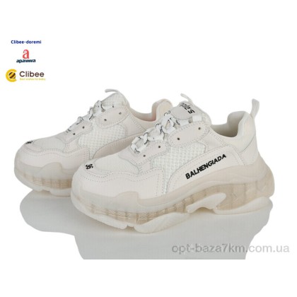 Кроссовки женские "Clibee-Doremi" AA222-1 white-beige, (р.р. 36-40), Китай, от 5 шт.