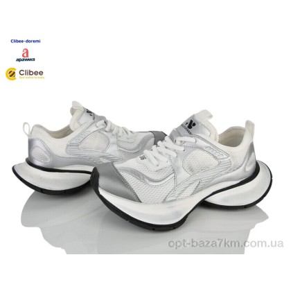Кроссовки женские "Clibee-Doremi" AA86061 white-grey, (р.р. 35-39), Китай, от 5 шт.