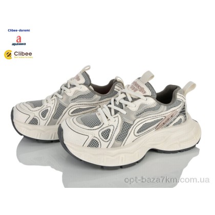 Кроссовки женские "Clibee-Doremi" AA11692 beige-grey, (р.р. 35-40), Китай, от 6 шт.