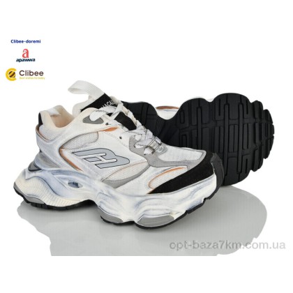 Кроссовки женские "Clibee-Doremi" AD23881-2 white-black, (р.р. 36-40), Китай, от 5 шт.