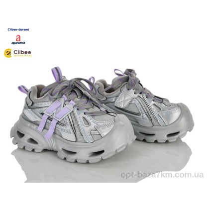 Кроссовки детские "Clibee-Doremi" 59B2289 grey-purpure фліс, (р.р. 26-30), Китай, от 5 шт.