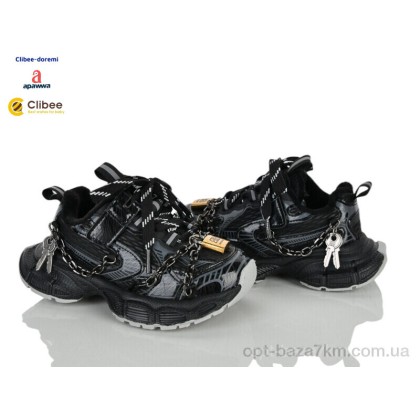 Кроссовки детские "Clibee-Doremi" 45B8028 black фліс, (р.р. 27-30), Китай, от 4 шт.