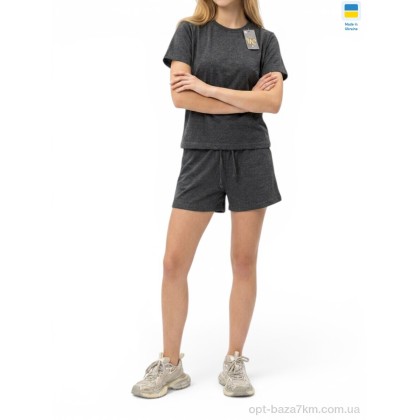 Спортивний костюм жіночий "Sport style" 10Ж т.сірий, (р.р. S-XL), Україна, від 4 шт.