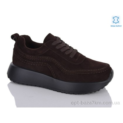 Кроссовки женские "Yimeili" Y038 brown, (р.р. 37-41), Китай, от 8 шт.