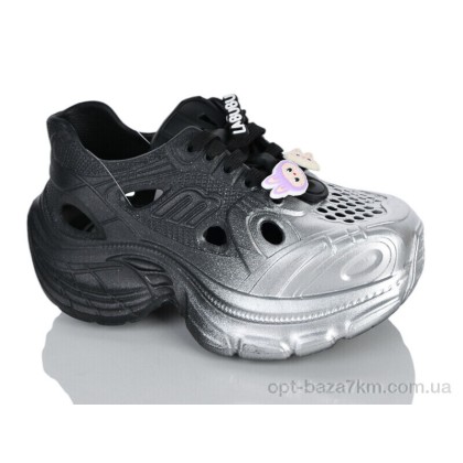 Кроссовки женские "Violeta" 8-505 black-silver, (р.р. 36-41), Китай, от 12 шт.