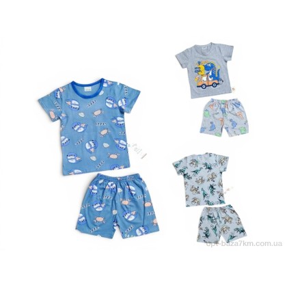 Костюм дитячий "Kids-modnik" 2620 комплект футболка-шорти mix (120), (р.р. One size), Китай, від 3 шт.