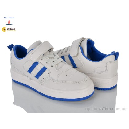 Кроссовки детские "Clibee-Doremi" FG23-2 white-blue, (р.р. 31-36), Китай, от 6 шт. Кроссовки детские "Clibee-Doremi" FG23-2 white-blue, (р.р. 31-36), Китай, от 6 шт.