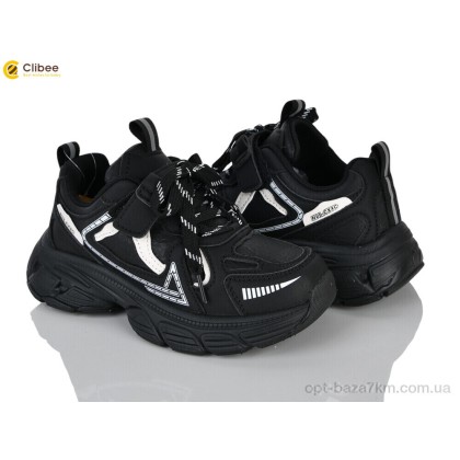 Кроссовки детские "Clibee" LC3340-1 black-white, (р.р. 32-37), Китай, от 6 шт. Кроссовки детские "Clibee" LC3340-1 black-white, (р.р. 32-37), Китай, от 6 шт.