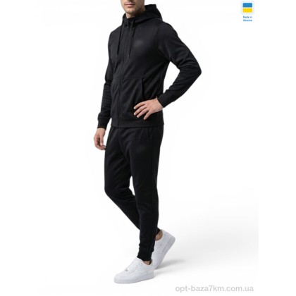 Спортивний костюм чоловічий "Sport style" 011NI чорний, (р.р. M-3XL), Україна, від 5 шт.