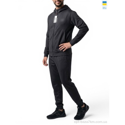 Спортивний костюм чоловічий "Sport style" 011NB чорний, (р.р. M-3XL), Україна, від 5 шт.