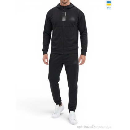 Спортивний костюм чоловічий "Sport style" 011AD чорний, (р.р. M-3XL), Україна, від 5 шт.