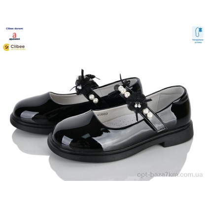 Туфлі дитячі "Clibee-Doremi" ABC3553-1 black, (р.р. 30-35), Китай, від 8 шт. Туфлі дитячі "Clibee-Doremi" ABC3553-1 black, (р.р. 30-35), Китай, від 8 шт.