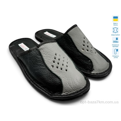 Тапки чоловічі "Rai shoes" Тапмал 004 чорно-сірий, (р.р. 41-45), Україна, від 6 шт. Тапки чоловічі "Rai shoes" Тапмал 004 чорно-сірий, (р.р. 41-45), Україна, від 6 шт.